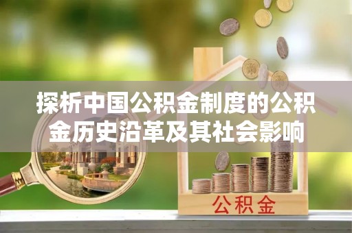 靖西探析中国公积金制度的公积金历史沿革及其社会影响