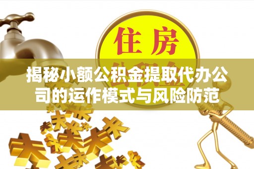 靖西揭秘小额公积金提取代办公司的运作模式与风险防范