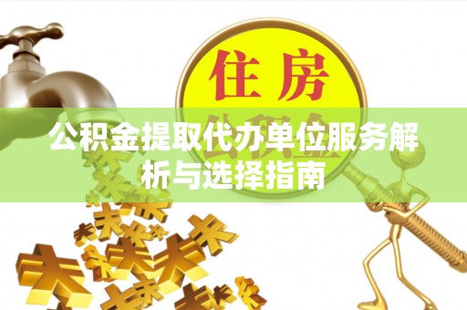 靖西公积金提取代办单位服务解析与选择指南