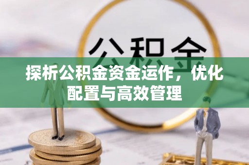 靖西探析公积金资金运作，优化配置与高效管理
