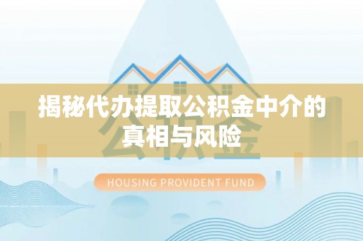 靖西揭秘代办提取公积金中介的真相与风险