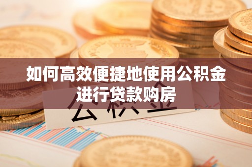 靖西如何高效便捷地使用公积金进行贷款购房