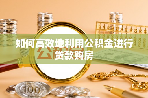 靖西如何高效地利用公积金进行贷款购房