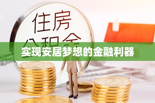 靖西实现安居梦想的金融利器
