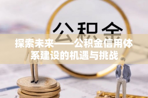 靖西探索未来——公积金信用体系建设的机遇与挑战