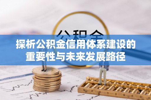 靖西探析公积金信用体系建设的重要性与未来发展路径